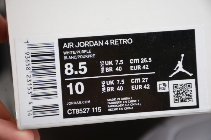 Air Jordan 4 “Court Purple” CT8527-115