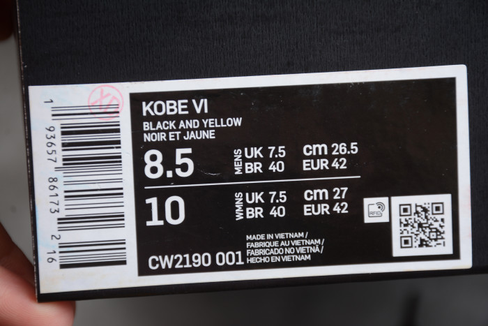 Nike Kobe 6 Protro “Del Sol” CW2190-001